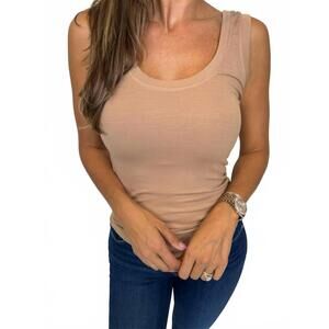 NEW LAMADE you rib tank in tan